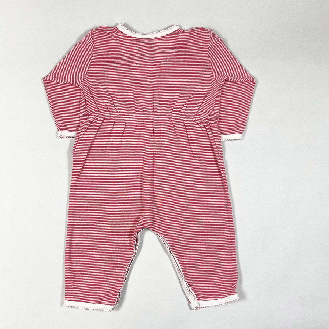 Petit Bateau pink striped long-sleeved pyjamas 12M/74
