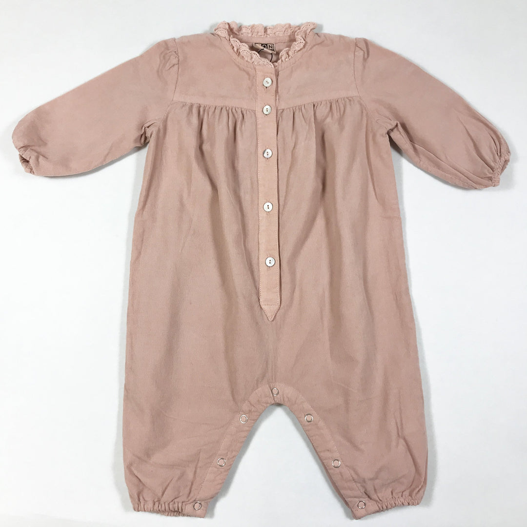 Bonton pink cord overall with fringe collar Second Season diff. sizes