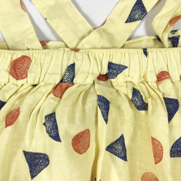 Bobo Choses yellow braces pollen print skirt Second Season 6-7Y