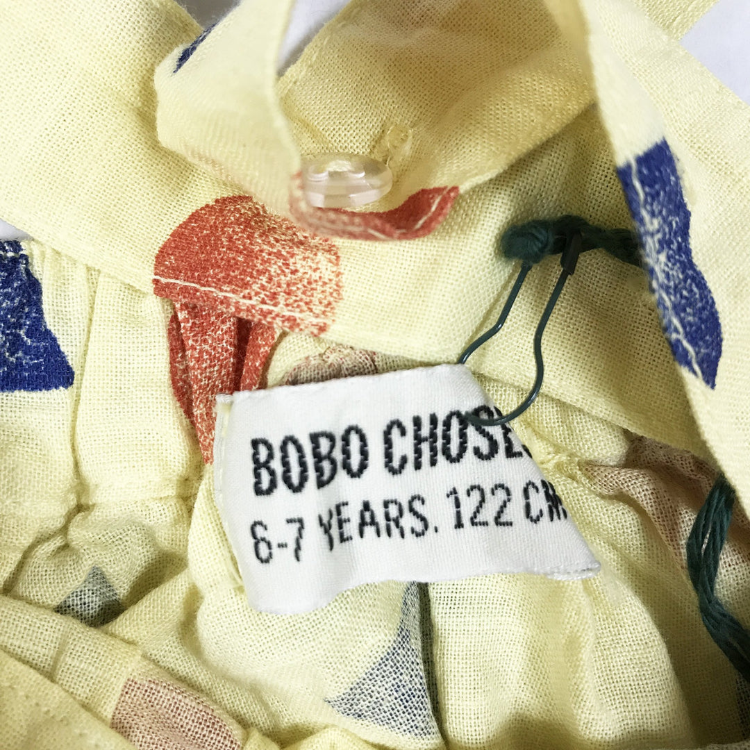 Bobo Choses yellow braces pollen print skirt Second Season 6-7Y