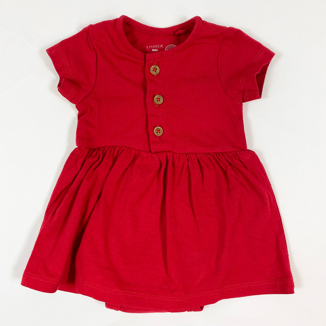 Lindex red newborn dress 50