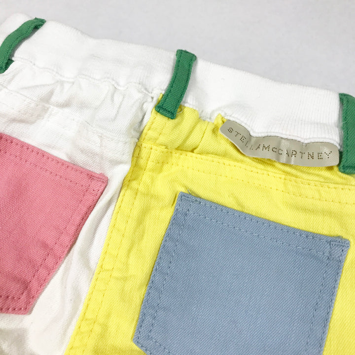 Stella McCartney Kids pink/yellow/blue/green color block pants