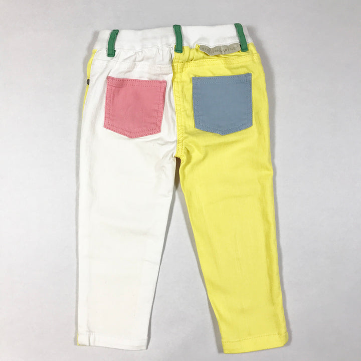 Stella McCartney Kids pink/yellow/blue/green color block pants
