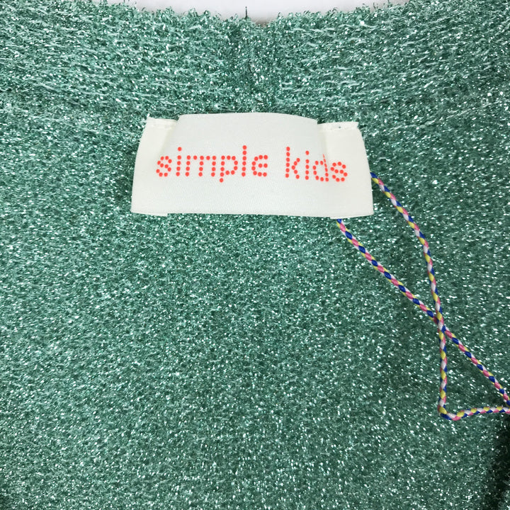 Simple Kids mint green metallized cardigan Second Season diff. sizes