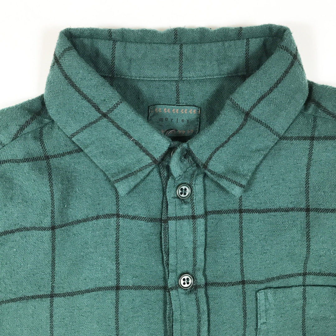 Morley green flannel shirt Second Season 6Y