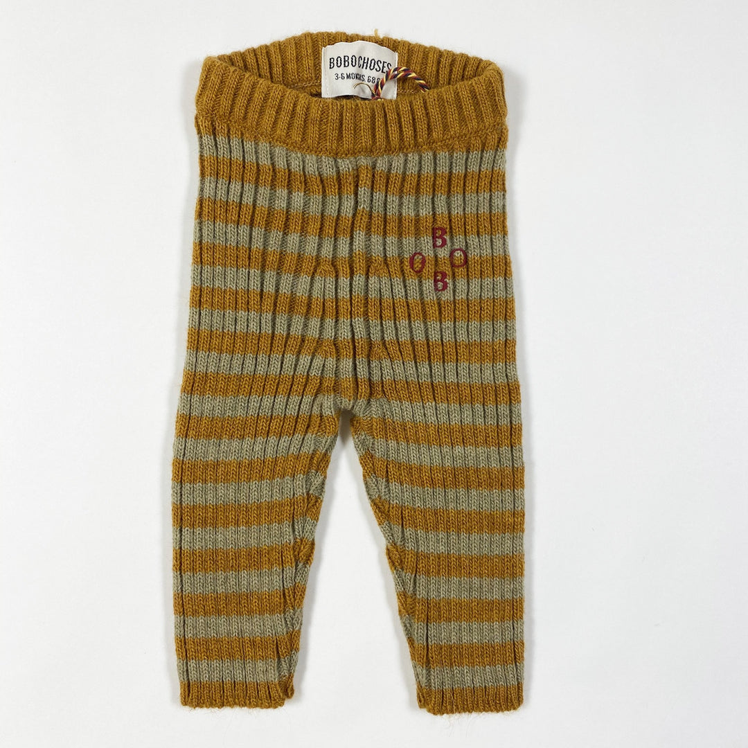 Bobo Choses amber striped knit leggings Second Season 3-6M
