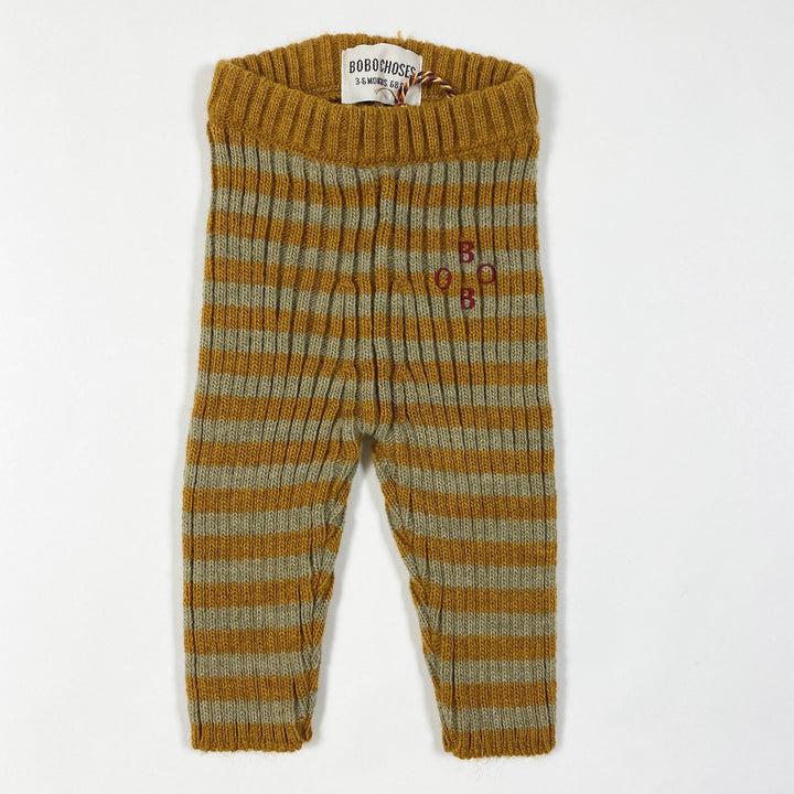 Bobo Choses amber striped knit leggings Second Season 3-6M