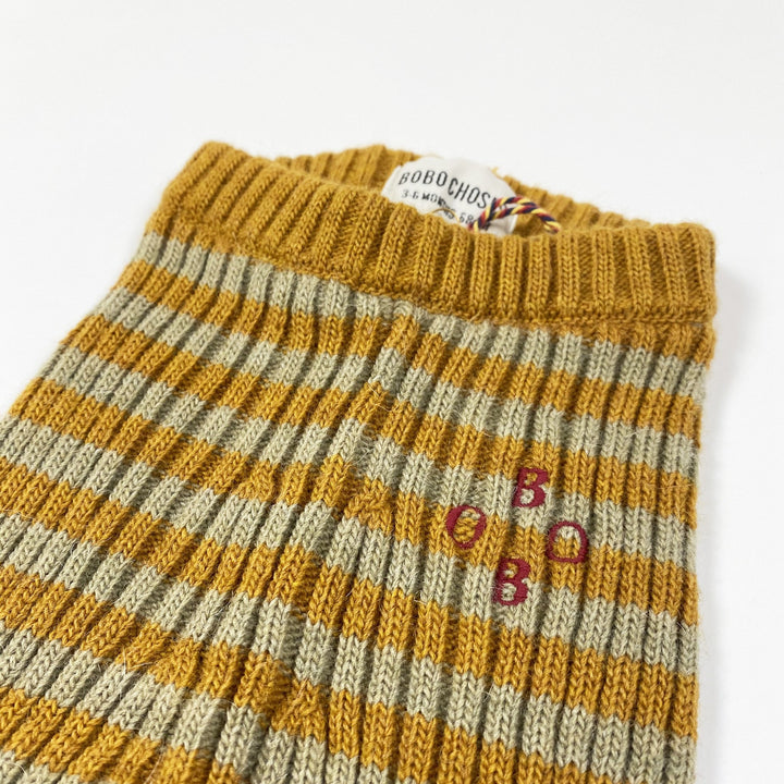 Bobo Choses amber striped knit leggings Second Season 3-6M