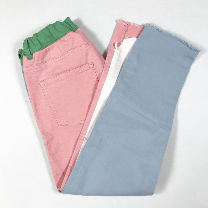 Stella McCartney Kids red/green/pink color block jeans Second Season 10Y