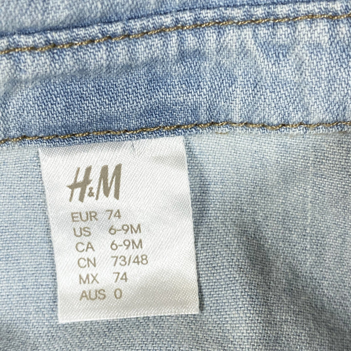 H&M light blue denim shirt 74