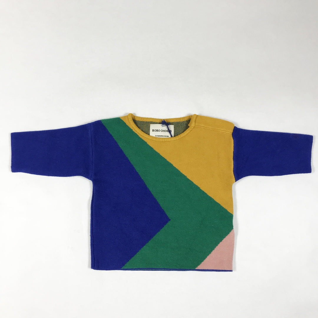Bobo Choses geometric knit jumper Second Season 3-6M