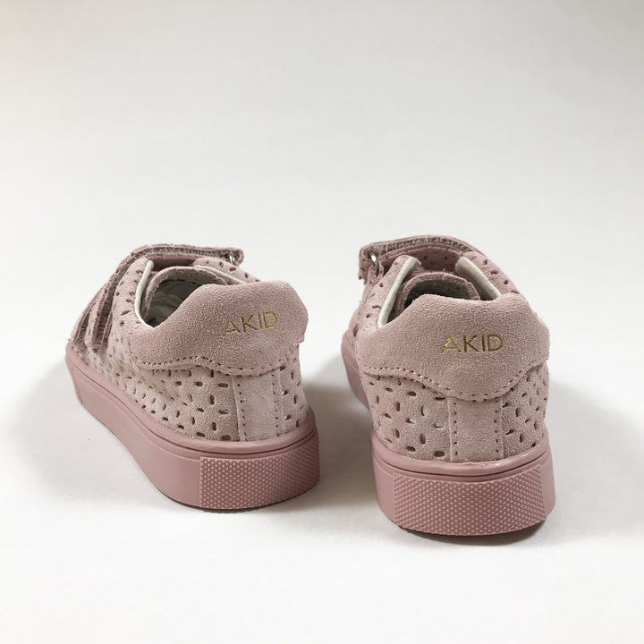 Akid pink perforated leather sneakers with rubber sole Second Season 28
