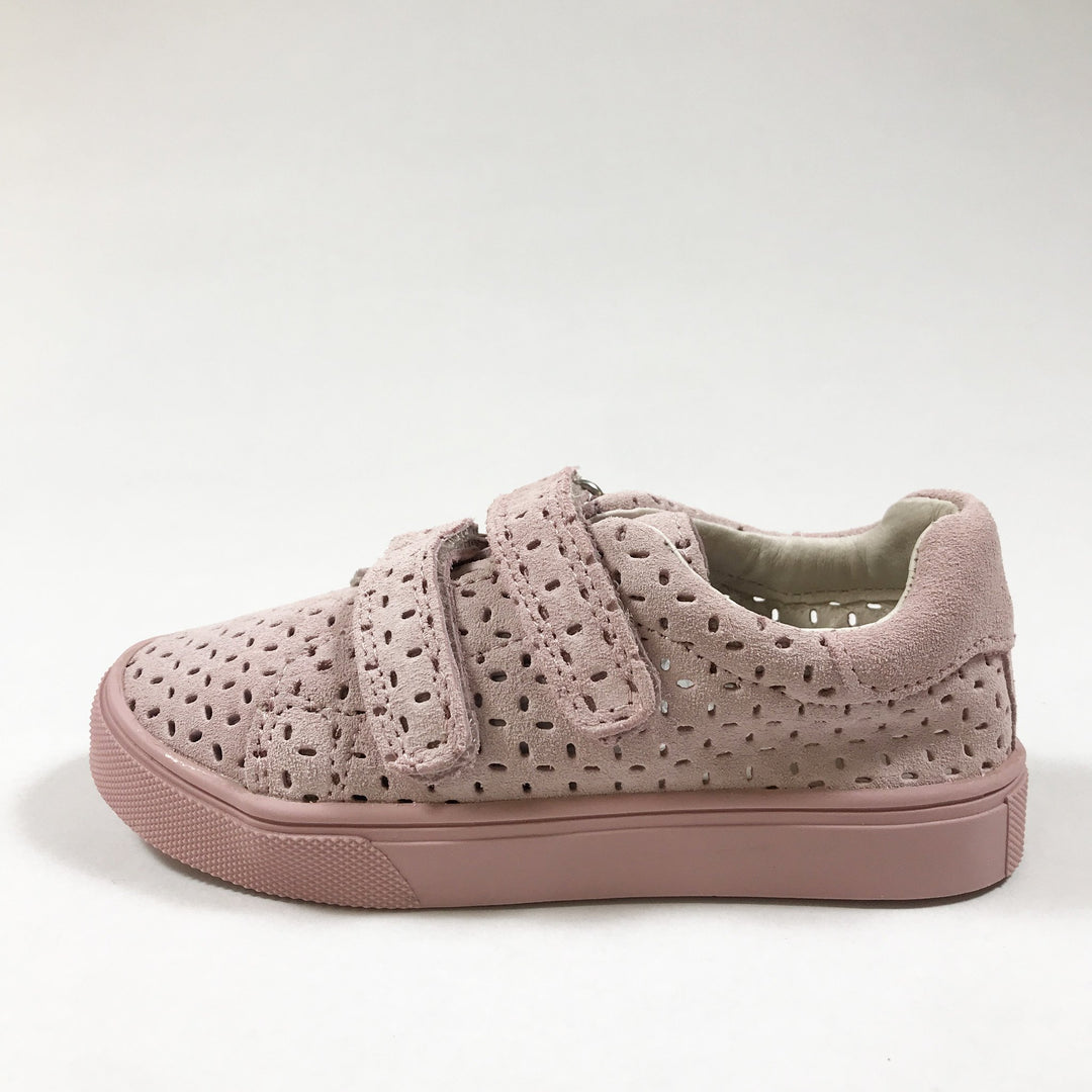 Akid pink perforated leather sneakers with rubber sole Second Season 28
