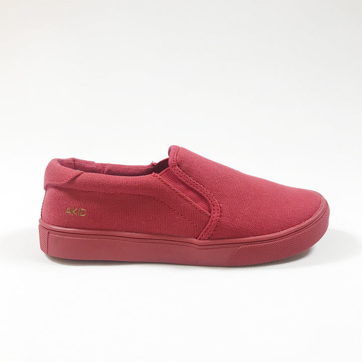 Akid red canvas slip-ons Second Season diff. sizes