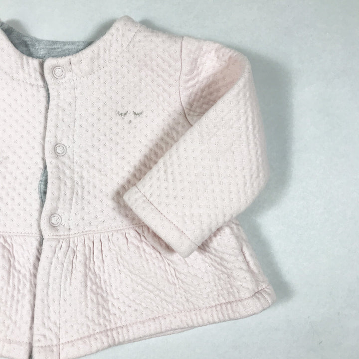Livly pink quilted jacket 3-6M