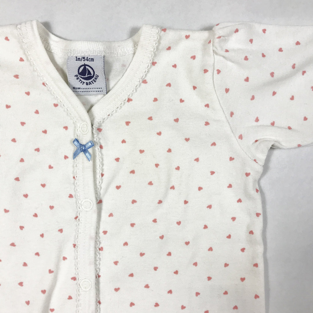 Petit Bateau heart-print pyjama 1M/54