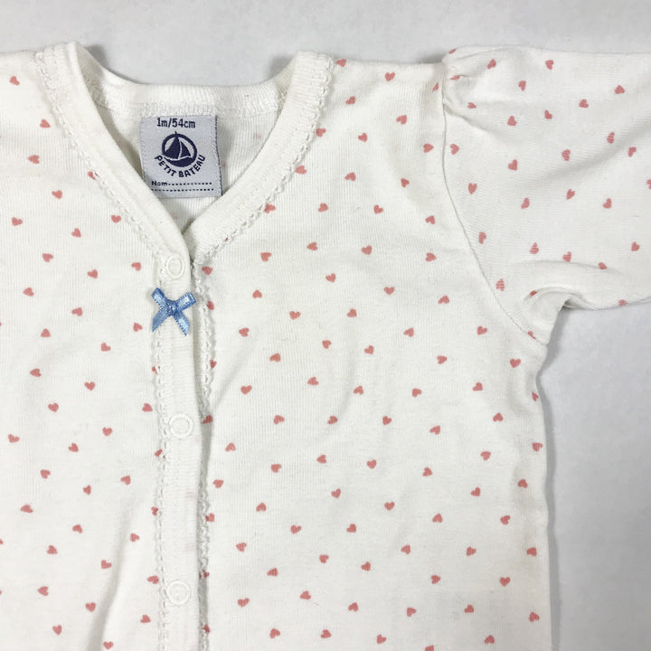 Petit Bateau heart-print pyjama 1M/54