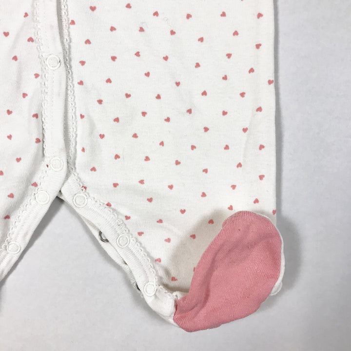 Petit Bateau heart-print pyjama 1M/54