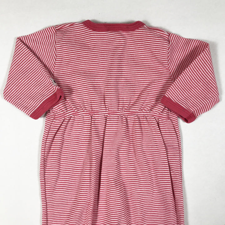 Petit Bateau pink striped long-sleeved pyjamas with feet 3M/60