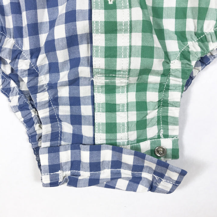 Baby Gap blue and green checked shirt body 12-18M/80