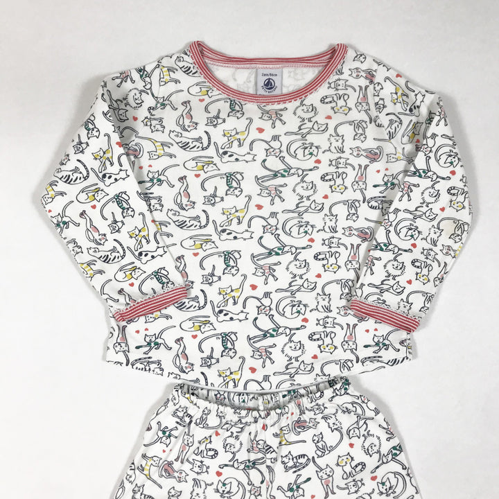 Petit Bateau cat print two-piece pyjamas 2Y/86