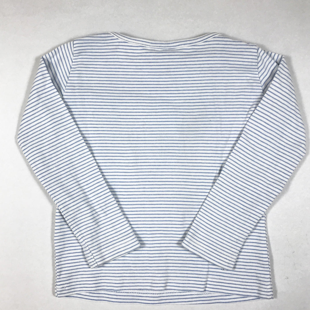 H&M blue and white striped jersey shirt 98
