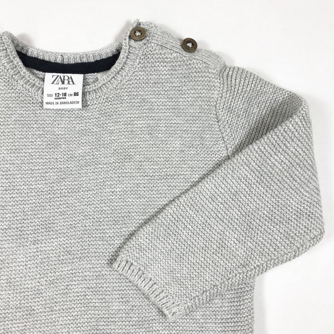 Zara grey knitted jumper 12-18M