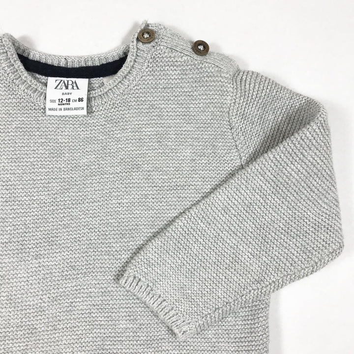 Zara grey knitted jumper 12-18M