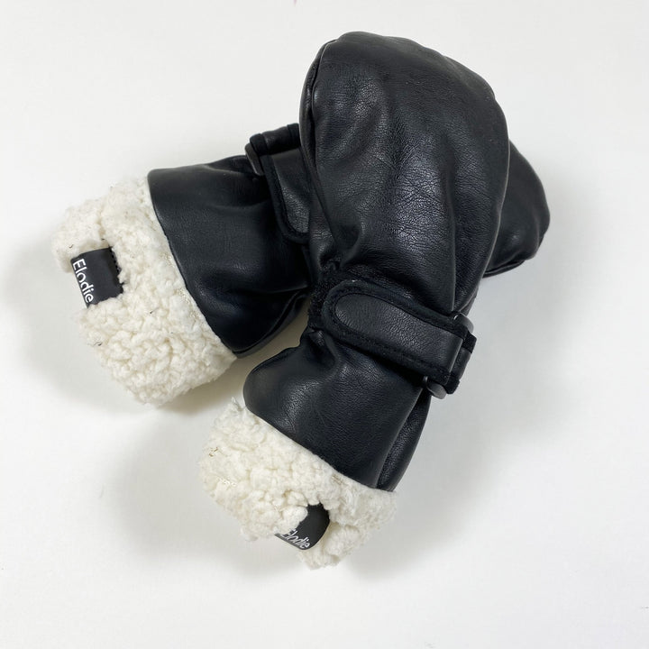Elodie black/white aviator mittens 1-3Y