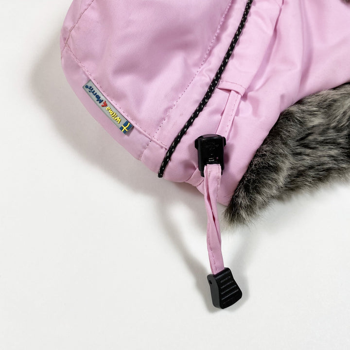 Wilma & Morris pink trapper hat with faux fur lining 50-56