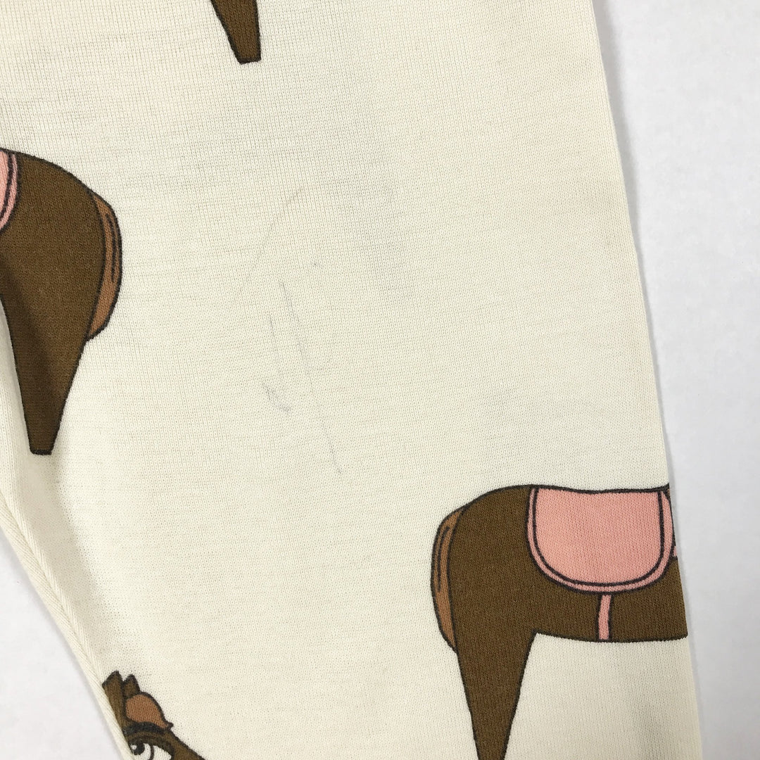 Mini Rodini ecru horse print t-shirt and leggings 98-104