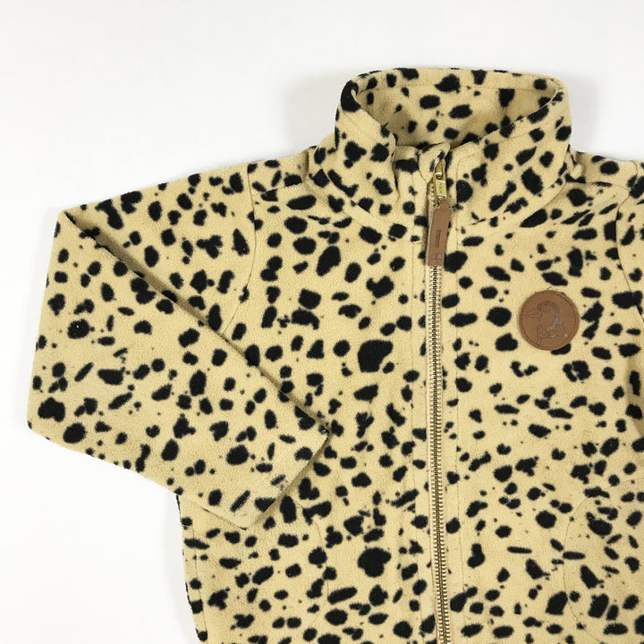 Mini Rodini spot animal print fleece jacket with front zipper 80-86