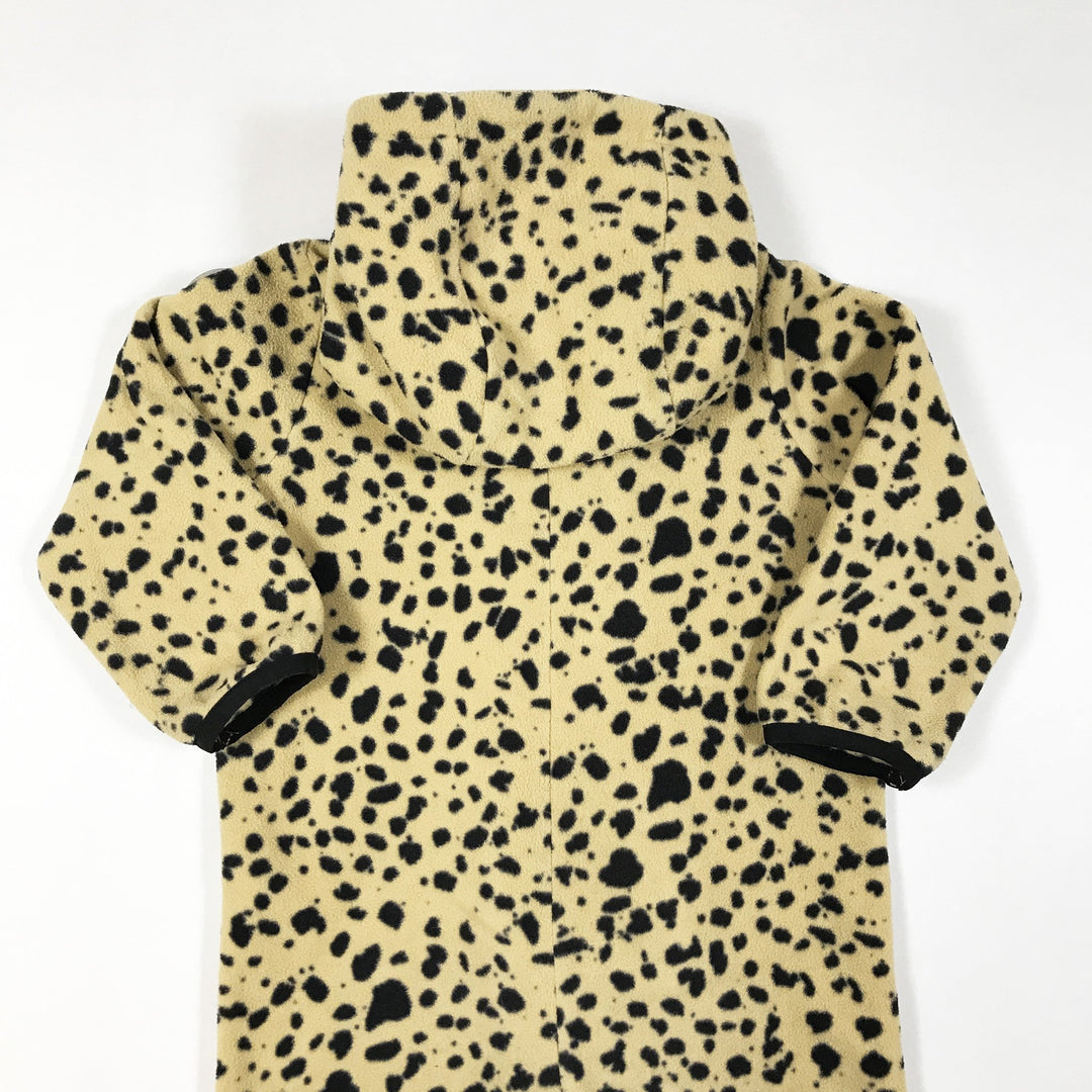 Mini Rodini spot animal print fleece overall with front zipper 80-86
