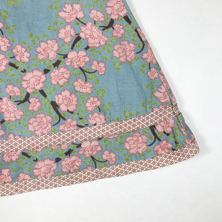 Kenzo kids blue and pink floral long-sleeved collared dress 6M/67