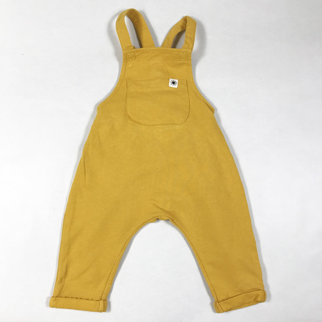 Lindex mustard dungarees with front pocket 4-6M/68