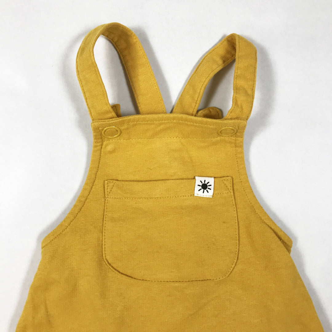 Lindex mustard dungarees with front pocket 4-6M/68