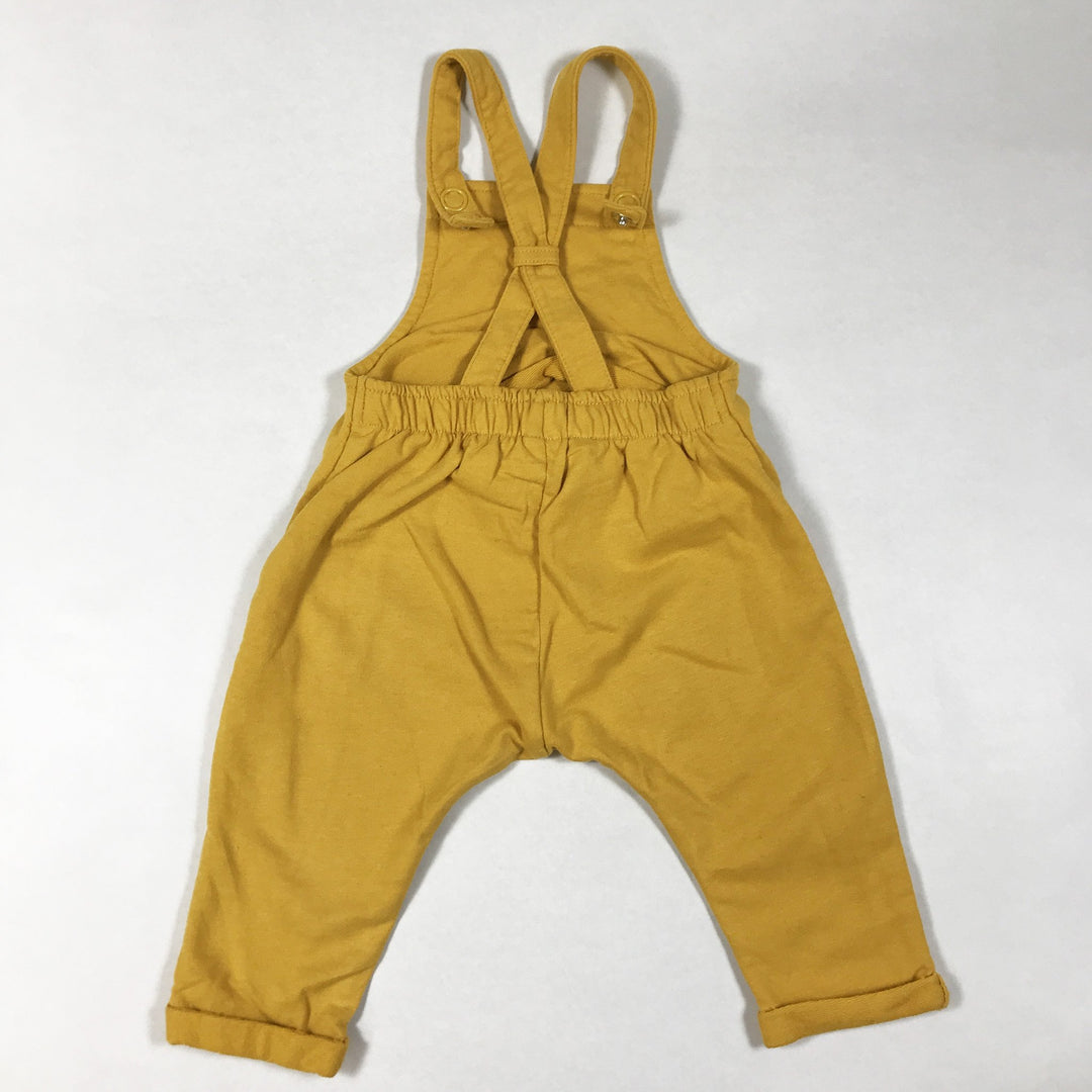 Lindex mustard dungarees with front pocket 4-6M/68