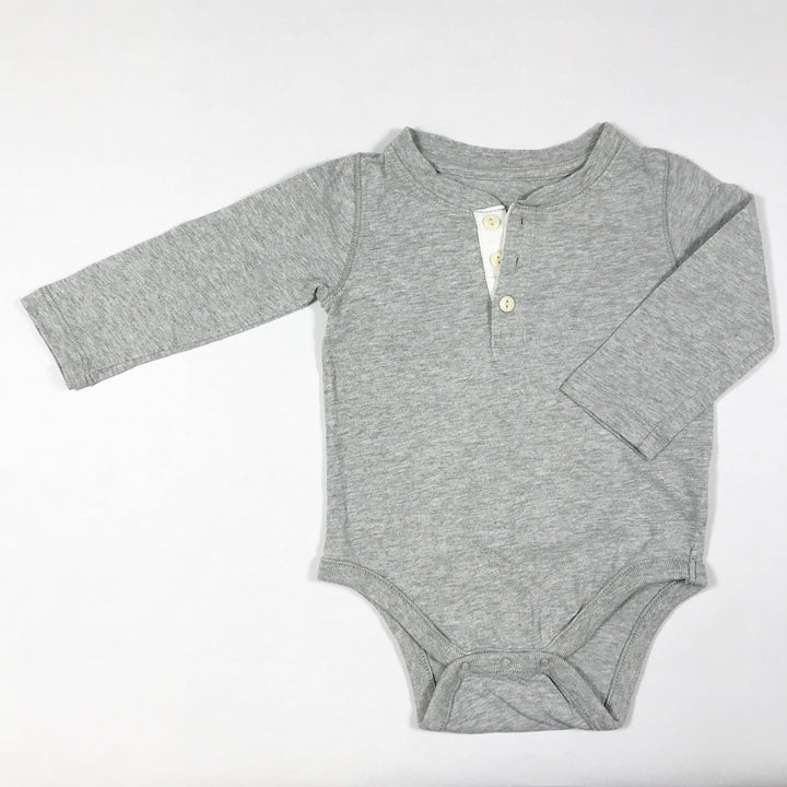 Baby Gap grey long-sleeved grandpa body 12-18M/80
