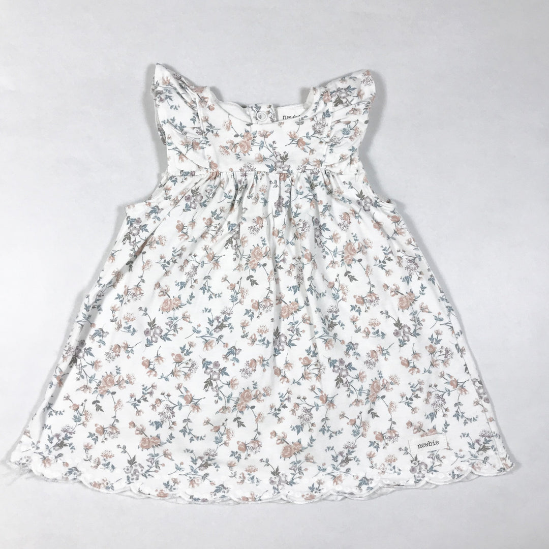 Newbie white floral sleeveless dress with frill detailing 68