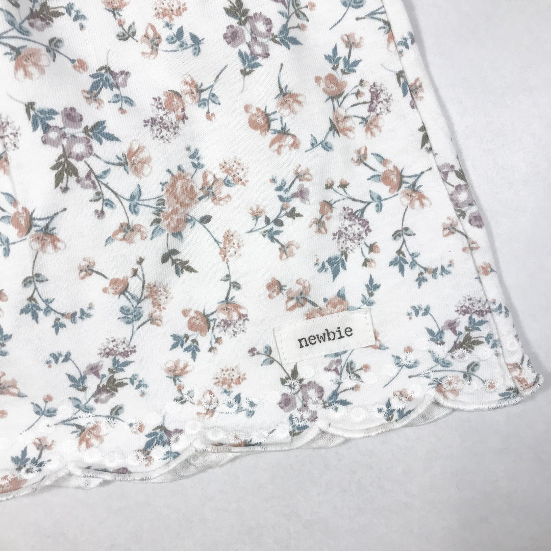 Newbie white floral sleeveless dress with frill detailing 68