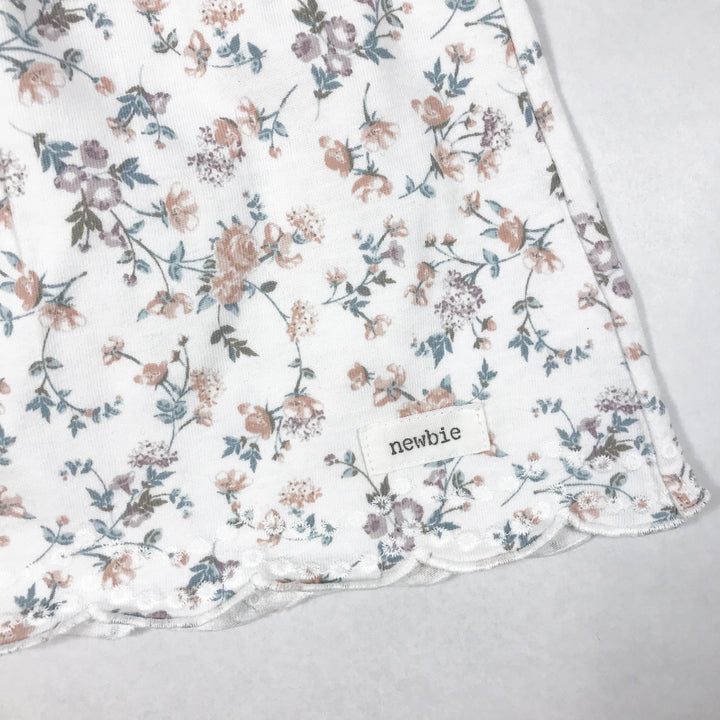 Newbie white floral sleeveless dress with frill detailing 68
