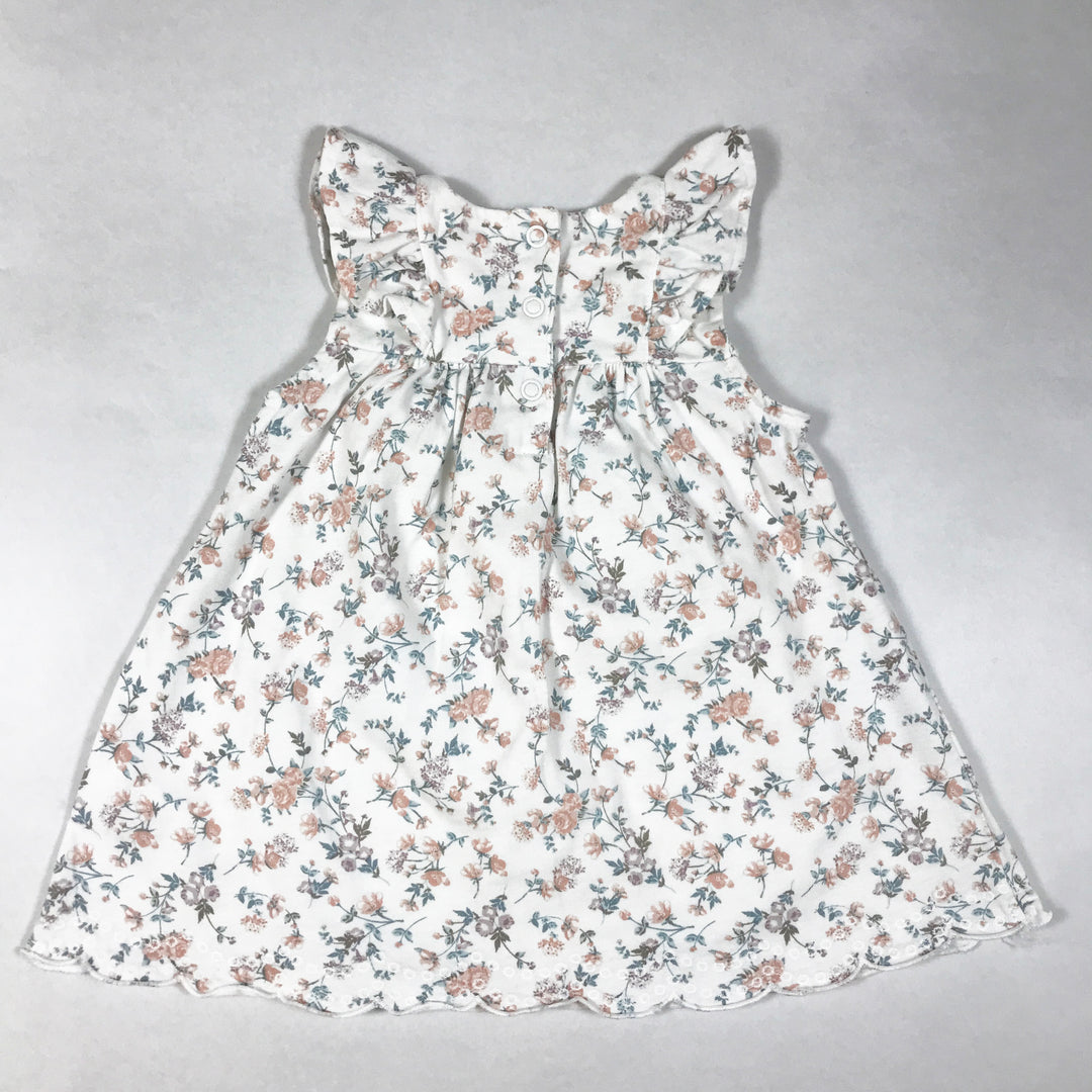 Newbie white floral sleeveless dress with frill detailing 68