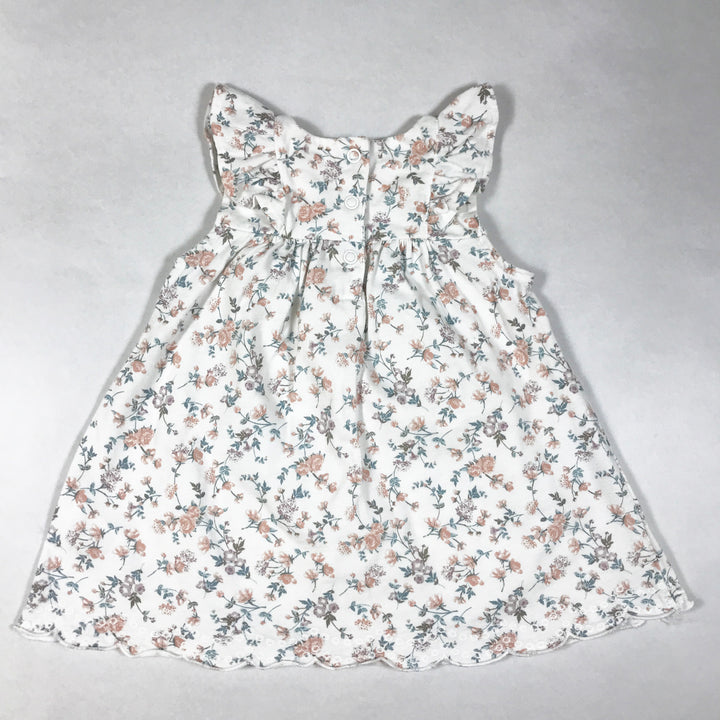 Newbie white floral sleeveless dress with frill detailing 68