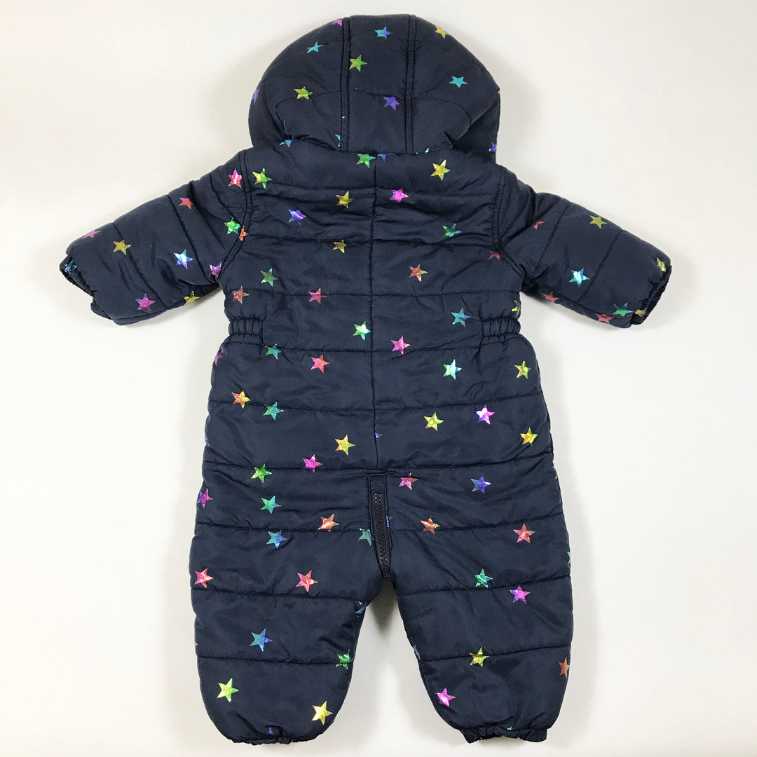 Stella McCartney Kids blauer Sternendruck-Winteroverall 6M