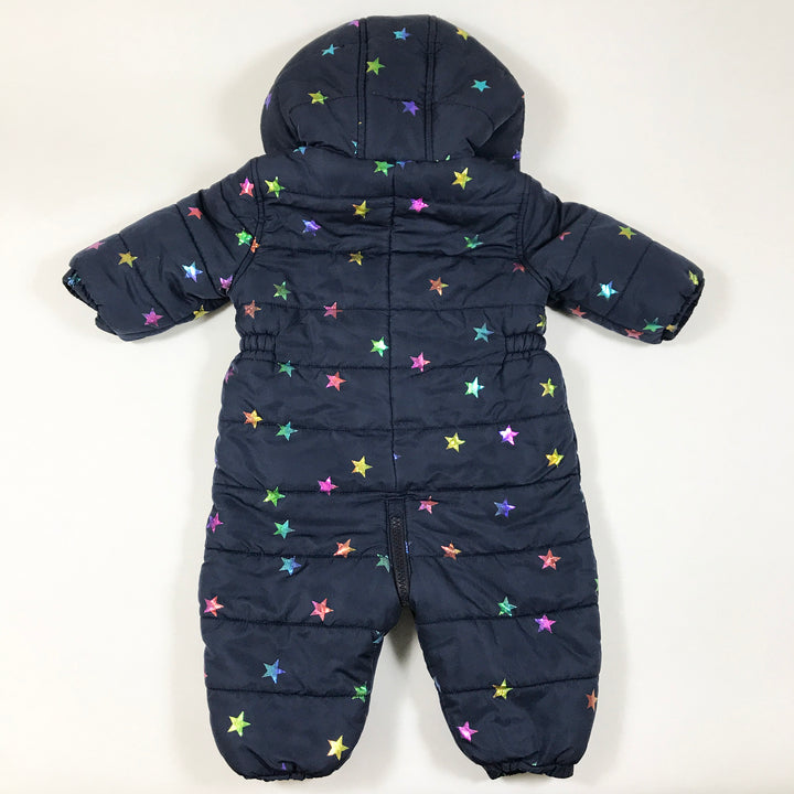 Stella McCartney Kids blauer Sternendruck-Winteroverall 6M
