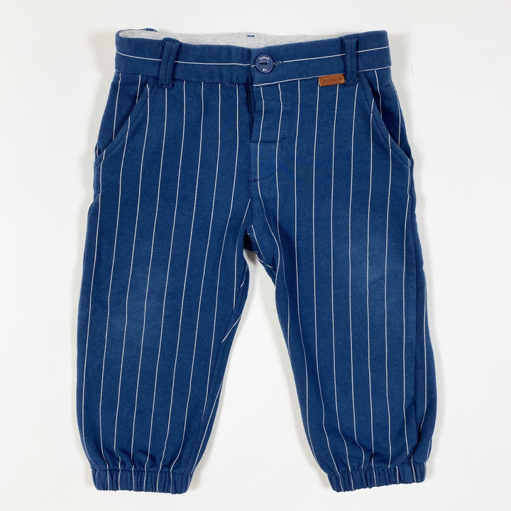 Boboli blue pants with thin white stripes 12M/80