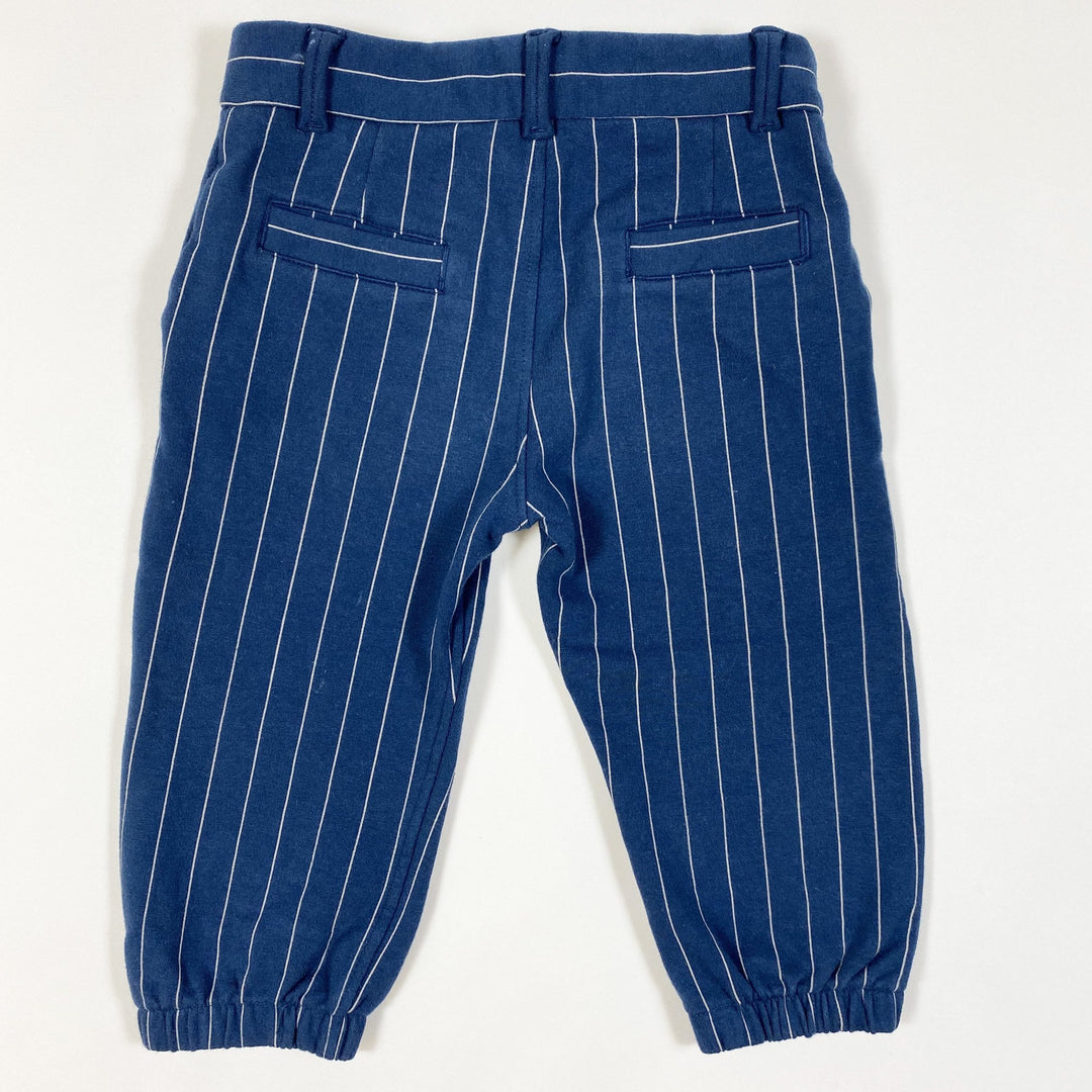 Boboli blue pants with thin white stripes 12M/80