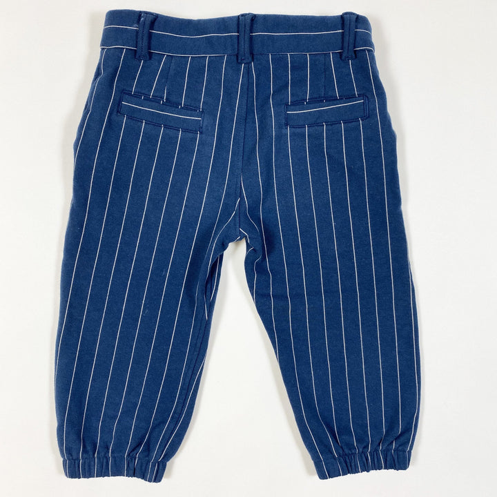 Boboli blue pants with thin white stripes 12M/80