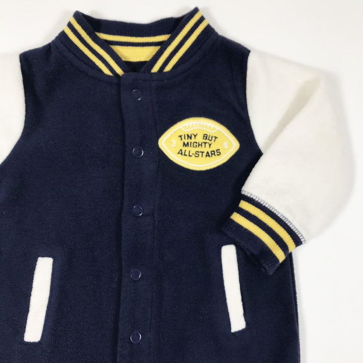 Carter's navy fleece all-stars pyjamas 3M