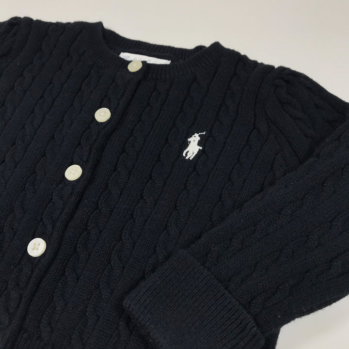 Ralph Lauren navy cotton knit cardigan 9M